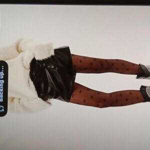 We The Free Wynne Faux Leather Viscose Asymmetric Mini Skirt Party Sz 28